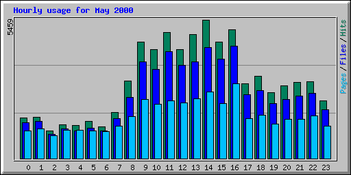 Hourly usage for May 2000